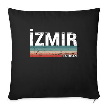 Izmir Turkey Vintage Turkish Turkish - Sofa pillowcase 17,3'' x 17,3'' (45 x 45 cm) - black - Front