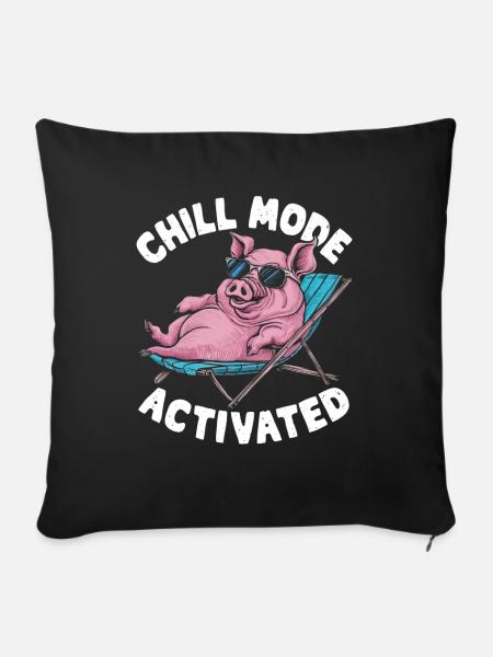 Chill Mode Activated - Sofakissenbezug 45 x 45 cm - Schwarz