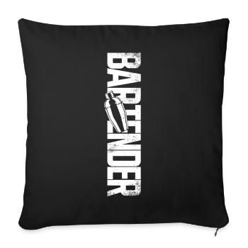 Bartender Mixologist Bartender - Sofa pillowcase 17,3'' x 17,3'' (45 x 45 cm) - black - Front