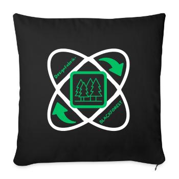Logo Design FactoryBLACKFOREST - Sofa pillowcase 17,3'' x 17,3'' (45 x 45 cm) - black - Front