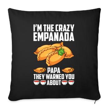 Empanada Dumpling Espagnole Mexicaine - Housse de coussin décorative 45 x 45 cm - noir - Devant