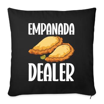 Empanada Dumpling Espagnol Mexicain - Housse de coussin décorative 45 x 45 cm - noir - Devant