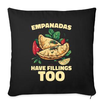 Empanada Dumpling Espagnole Mexicaine - Housse de coussin décorative 45 x 45 cm - noir - Devant