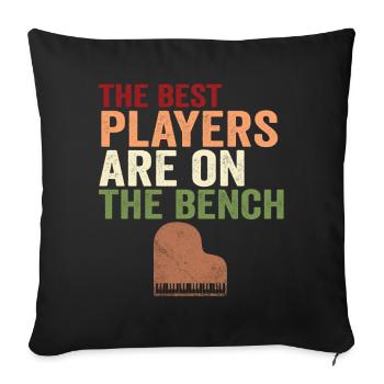 Les meilleurs joueurs Pianiste Pianiste - Housse de coussin décorative 45 x 45 cm - noir - Devant