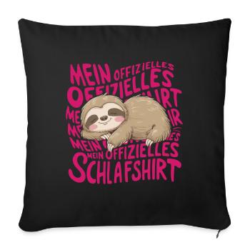 Ma chemise de nuit officielle - Housse de coussin décorative 45 x 45 cm - noir - Devant