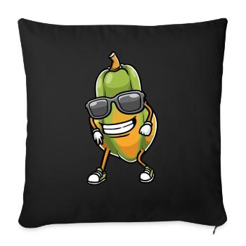 Papaya Tanzen - Sofakissenbezug 45 x 45 cm - Schwarz - Vorne