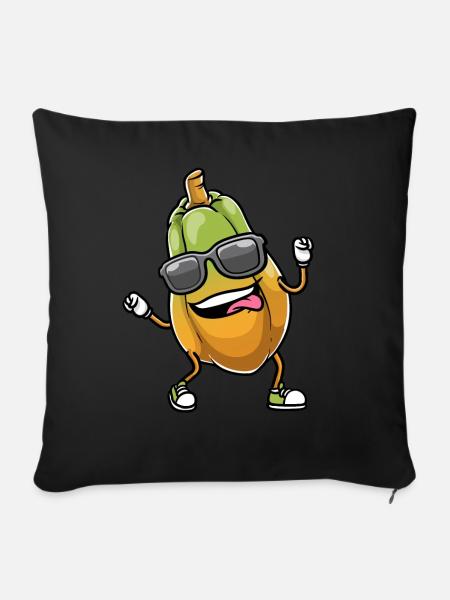 Papaya Tanzen - Sofakissenbezug 45 x 45 cm - Schwarz
