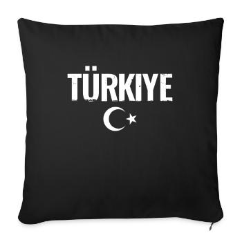 Türkiye Vintage Turkey Turkish Turk - Sofa pillowcase 17,3'' x 17,3'' (45 x 45 cm) - black - Front