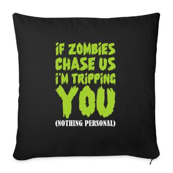 Zombie Zombie Hunter Zombie Apocalypse Gift - Sofa pillowcase 17,3'' x 17,3'' (45 x 45 cm) - black - Front