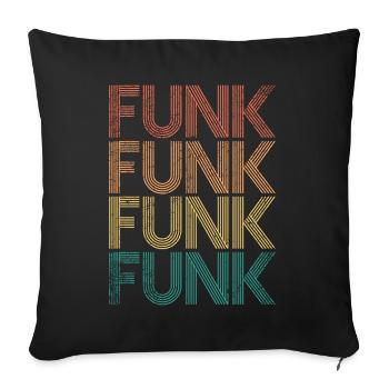 Funk Music - Sofa pillowcase 17,3'' x 17,3'' (45 x 45 cm) - black - Front