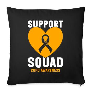 COPD Awareness Lung Disease COPD Krieger - Sofa pillowcase 17,3'' x 17,3'' (45 x 45 cm) - black - Front