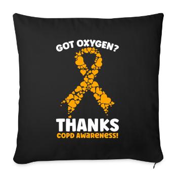 COPD Awareness Lung Disease COPD Krieger - Sofa pillowcase 17,3'' x 17,3'' (45 x 45 cm) - black - Front