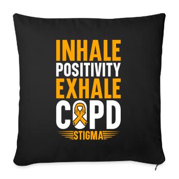 COPD Awareness Lung Disease COPD Krieger - Sofa pillowcase 17,3'' x 17,3'' (45 x 45 cm) - black - Front