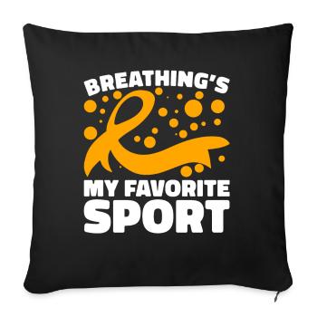 COPD Awareness Lung Disease COPD Krieger - Sofa pillowcase 17,3'' x 17,3'' (45 x 45 cm) - black - Front