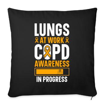 COPD Awareness Lung Disease COPD Krieger - Sofa pillowcase 17,3'' x 17,3'' (45 x 45 cm) - black - Front