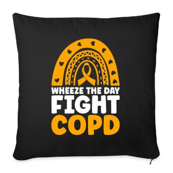COPD Awareness Lung Disease COPD Krieger - Sofa pillowcase 17,3'' x 17,3'' (45 x 45 cm) - black - Front