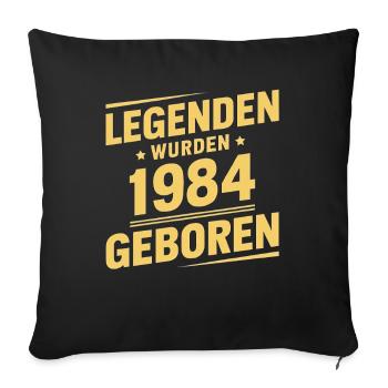 Des légendes sont nées en 1984 - Housse de coussin décorative 45 x 45 cm - noir - Devant