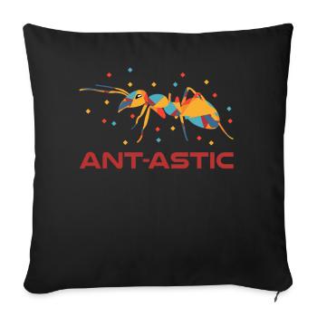 Ant Ants - Sofakissenbezug 45 x 45 cm - Schwarz - Vorne