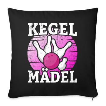 Kegel Mädel - Sofakissenbezug 45 x 45 cm - Schwarz - Vorne