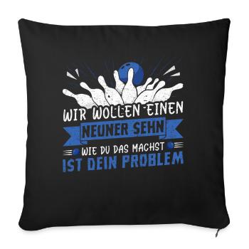 Kegel Girl - Sofa pillowcase 17,3'' x 17,3'' (45 x 45 cm) - black - Front