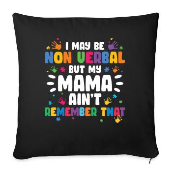 Autism Awareness Day Autistic Gift - Sofa pillowcase 17,3'' x 17,3'' (45 x 45 cm) - black - Front