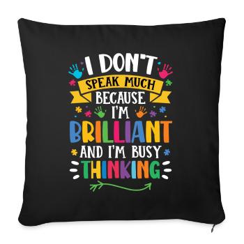 Autism Awareness Day Autistic Gift - Sofa pillowcase 17,3'' x 17,3'' (45 x 45 cm) - black - Front