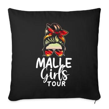Visite des filles de Malle - Housse de coussin décorative 45 x 45 cm - noir - Devant
