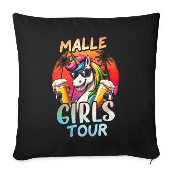 Visite des filles de Malle - Housse de coussin décorative 45 x 45 cm - noir - Devant
