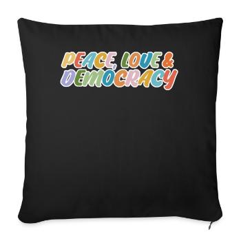 Democratic Elections Democracy - Sofa pillowcase 17,3'' x 17,3'' (45 x 45 cm) - black - Front