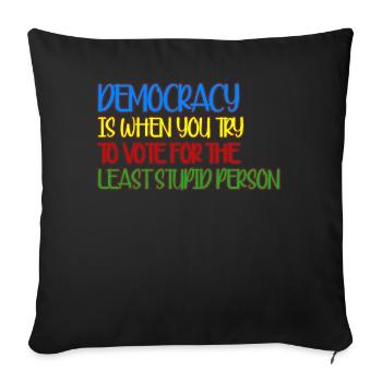 Elections Democracy Democratic - Sofa pillowcase 17,3'' x 17,3'' (45 x 45 cm) - black - Front