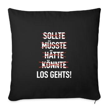Aurait dû pouvoir allons-y ! - Housse de coussin décorative 45 x 45 cm - noir - Devant