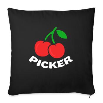 Cherry Cherry Tree Cherry Blossom Fruit Gift - Sofa pillowcase 17,3'' x 17,3'' (45 x 45 cm) - black - Front