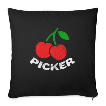 Cherry - Sofa pillowcase 17,3'' x 17,3'' (45 x 45 cm) - black - Front
