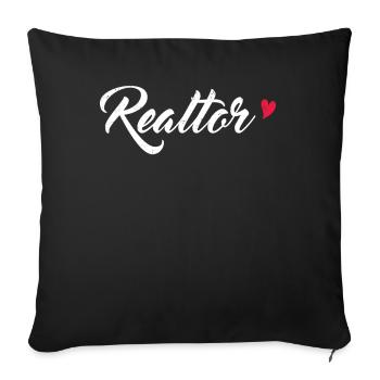 Realtor - Sofa pillowcase 17,3'' x 17,3'' (45 x 45 cm) - black - Front