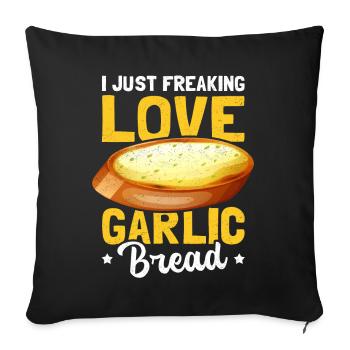 Garlic Bread Garlic Breads Gift - Sofa pillowcase 17,3'' x 17,3'' (45 x 45 cm) - black - Front