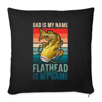 Catfish Angler Catfish Catfishing Catfish Fishing - Sofa pillowcase 17,3'' x 17,3'' (45 x 45 cm) - black - Front