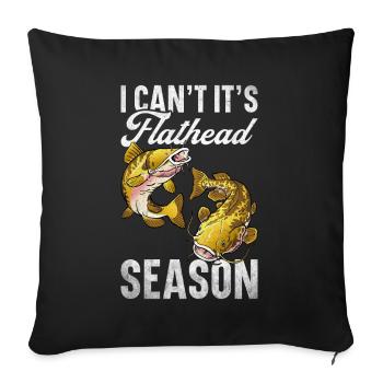 Catfish Angler Catfish Catfishing Catfish Fishing - Sofa pillowcase 17,3'' x 17,3'' (45 x 45 cm) - black - Front