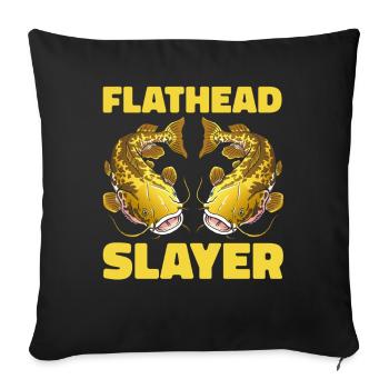 Catfish Angler Catfish Catfishing Catfish Fishing - Sofa pillowcase 17,3'' x 17,3'' (45 x 45 cm) - black - Front