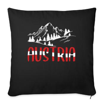 Austria Vacation Eagle Alps Mountains Gift - Sofa pillowcase 17,3'' x 17,3'' (45 x 45 cm) - black - Front