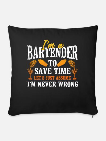 Bartender Mixologist I'm A - Sofakissenbezug 45 x 45 cm - Schwarz
