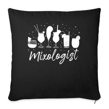 Barman, Mixologue, Mixologue - Housse de coussin décorative 45 x 45 cm - noir - Devant