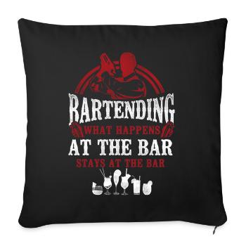 Barman Mixologue Barman - Housse de coussin décorative 45 x 45 cm - noir - Devant