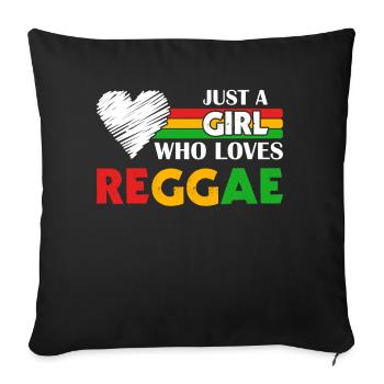 Rastafari Music Rasta Jamaica Reggae - Sofa pillowcase 17,3'' x 17,3'' (45 x 45 cm) - black - Front