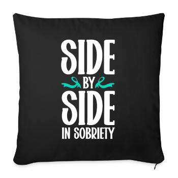 Sensibilisation à la prévention de la toxicomanie Toxicomanie - Housse de coussin décorative 45 x 45 cm - noir - Devant