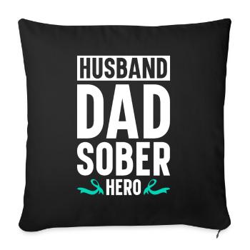 Sensibilisation à la prévention de la toxicomanie Toxicomanie - Housse de coussin décorative 45 x 45 cm - noir - Devant