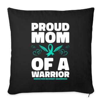 Sensibilisation à la prévention de la toxicomanie Toxicomanie - Housse de coussin décorative 45 x 45 cm - noir - Devant