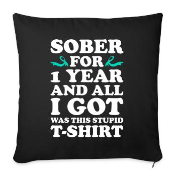 Sensibilisation à la prévention de la toxicomanie Toxicomanie - Housse de coussin décorative 45 x 45 cm - noir - Devant