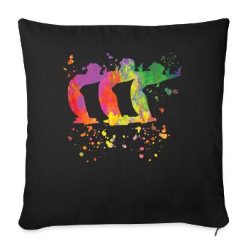 Artistic Swim Team Synchronschwimmen - Sofakissenbezug 45 x 45 cm - Schwarz - Vorne