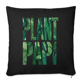 Plante Papa Jardinier Papa Amoureux de la Nature - Housse de coussin décorative 45 x 45 cm - noir - Devant