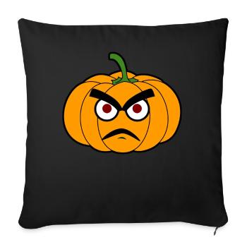 Grumpy Pumpkin Pumpkins - Sofa pillowcase 17,3'' x 17,3'' (45 x 45 cm) - black - Front